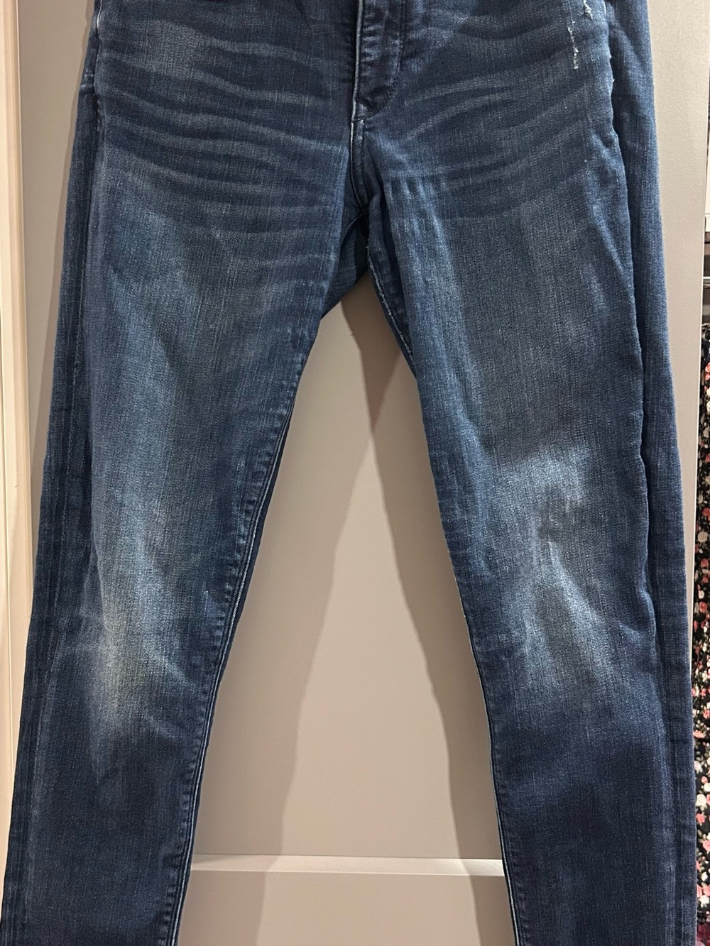 Express Stretch + denim perfect ankle legging mid rise